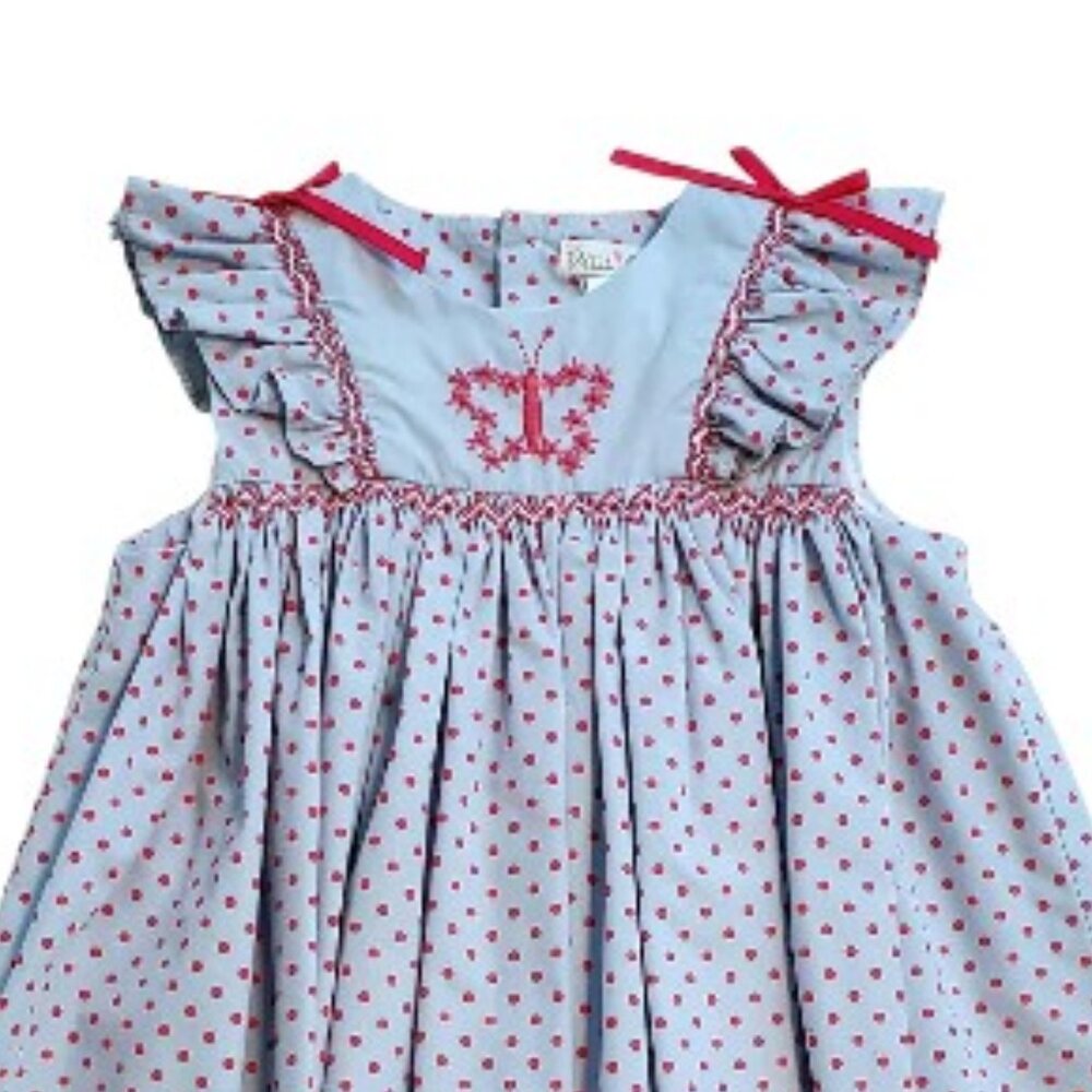 Petit Ami Smocked Butterfly Dress Size 18m - Picture 3 of 6